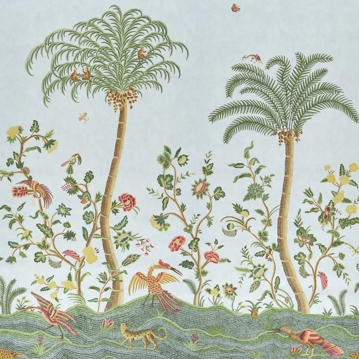 Spotswood Crewel 2 Panel Set_ SKY