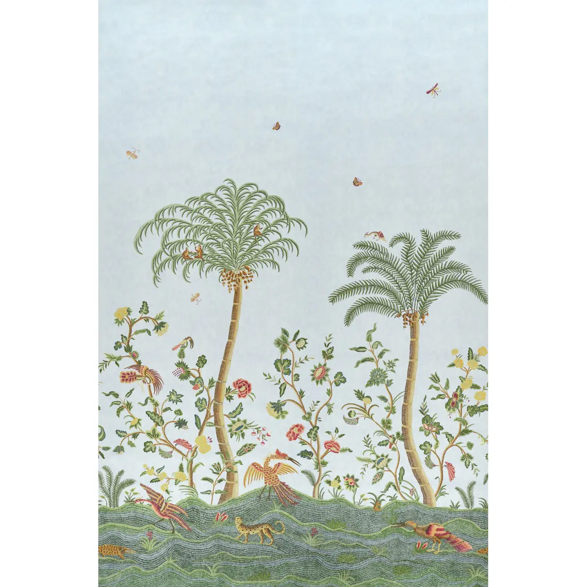 Spotswood Crewel 2 Panel Set_ SKY