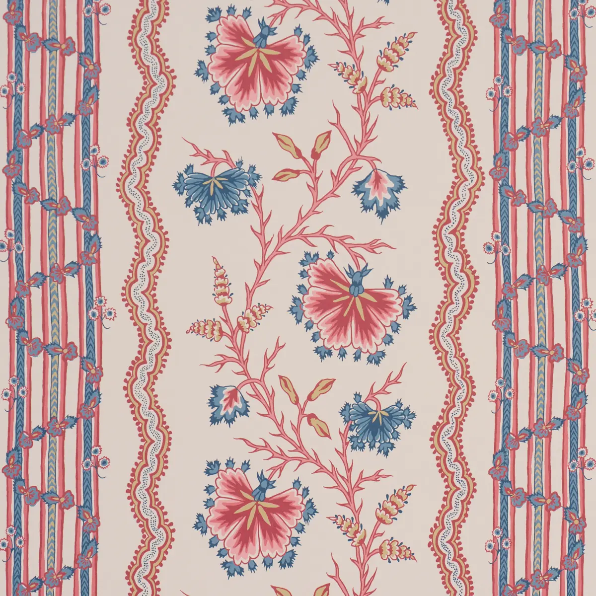 Parvati Floral Stripe_ VERMILION