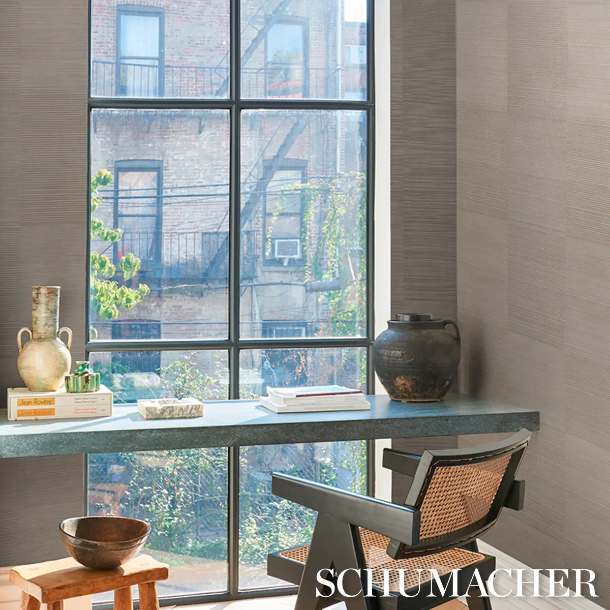 Quinton Offset Rib Wallcovering_ PLATINUM