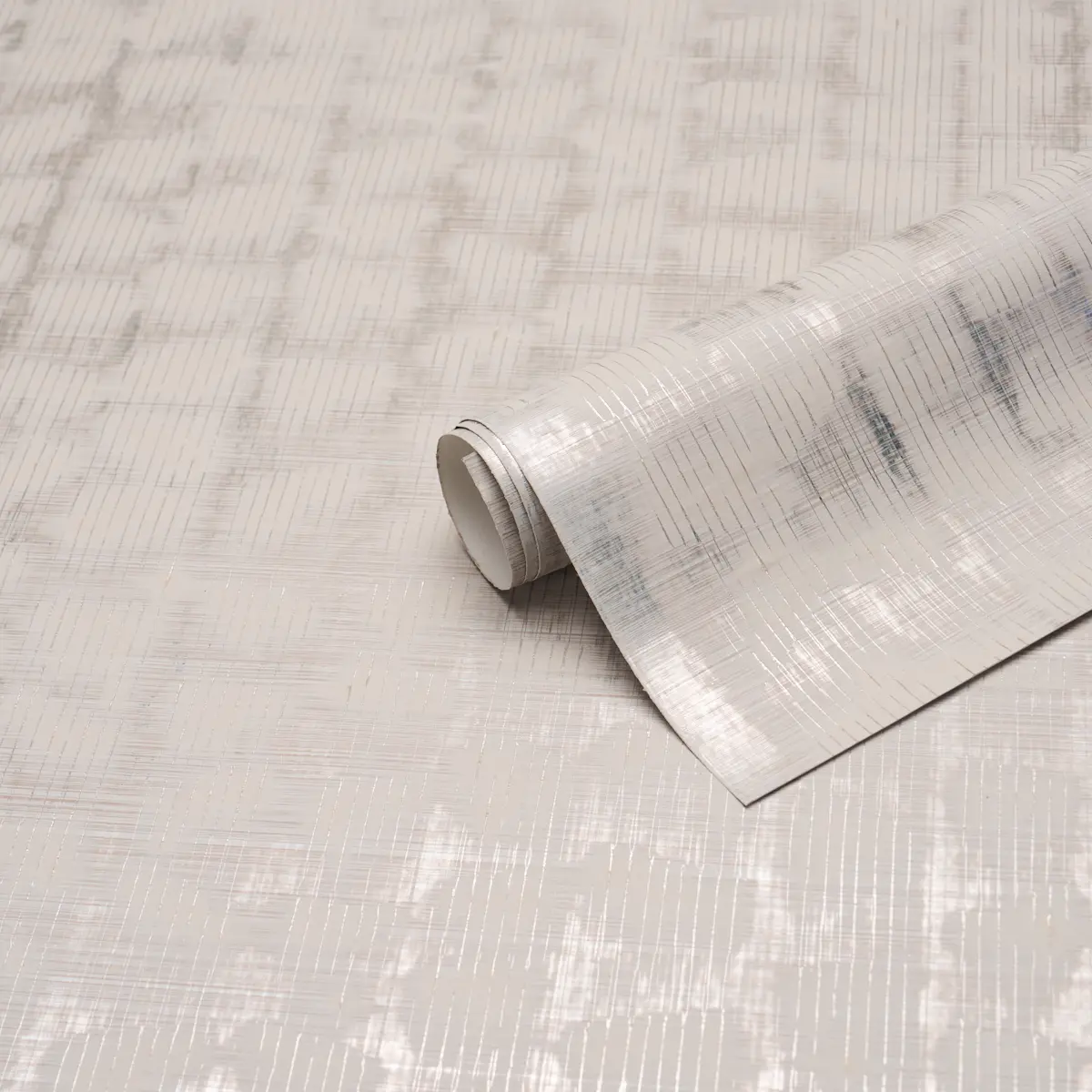 Rune Pinstripe Wallcovering_ SILVER