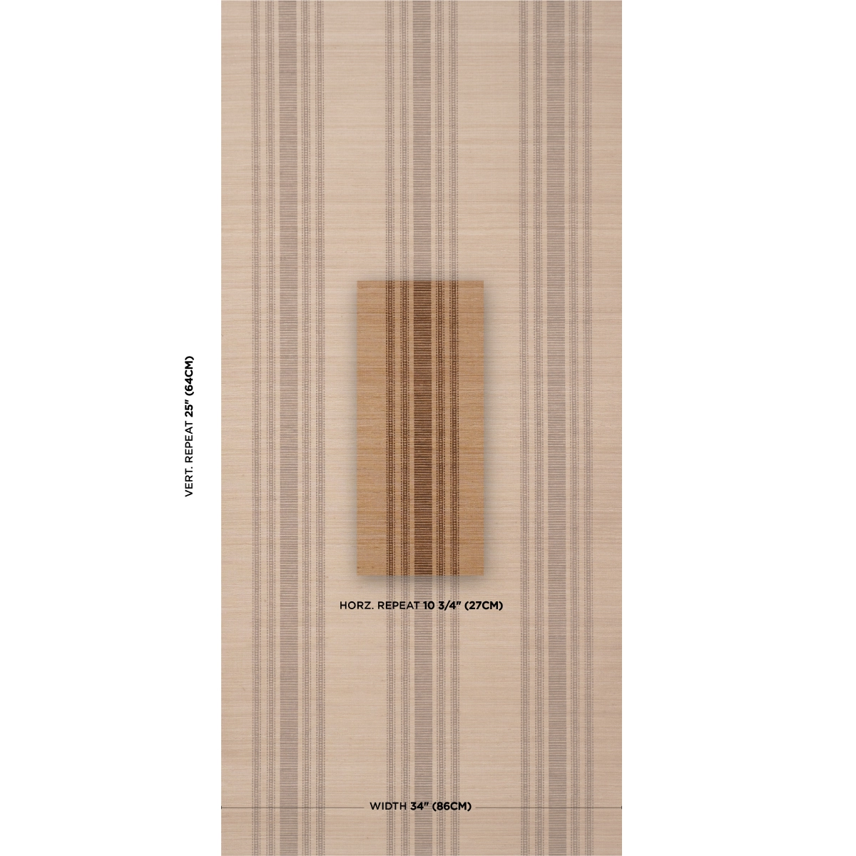 CASSIA SILK STRIPE WALLCOVERING_ WALNUT