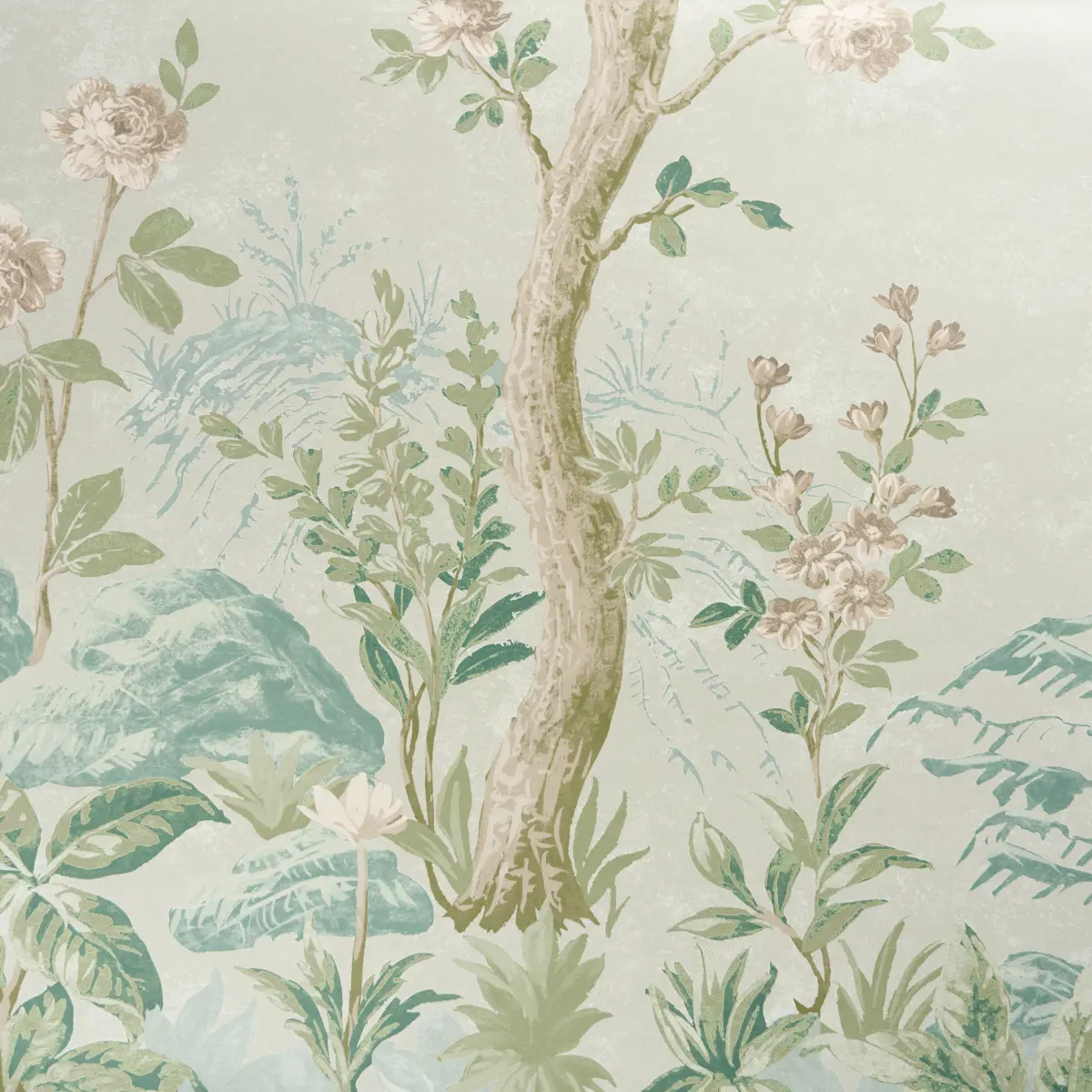 CHARLOTTE'S GARDEN 2 PANEL SET_ CELADON