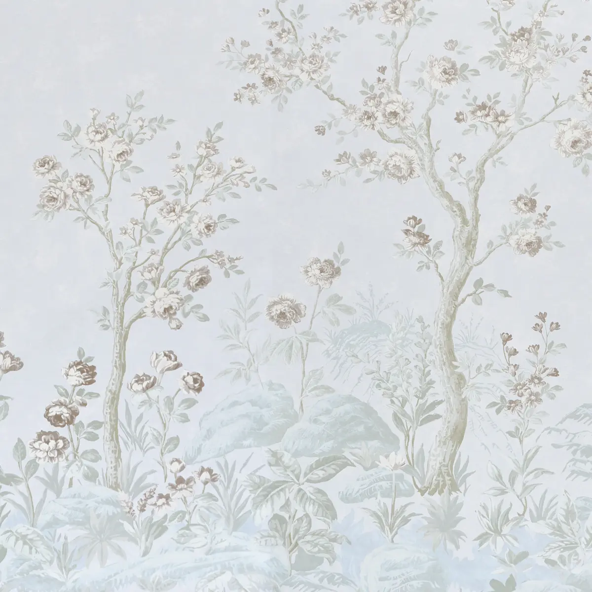 CHARLOTTE'S GARDEN 2 PANEL SET_ PERIWINKLE