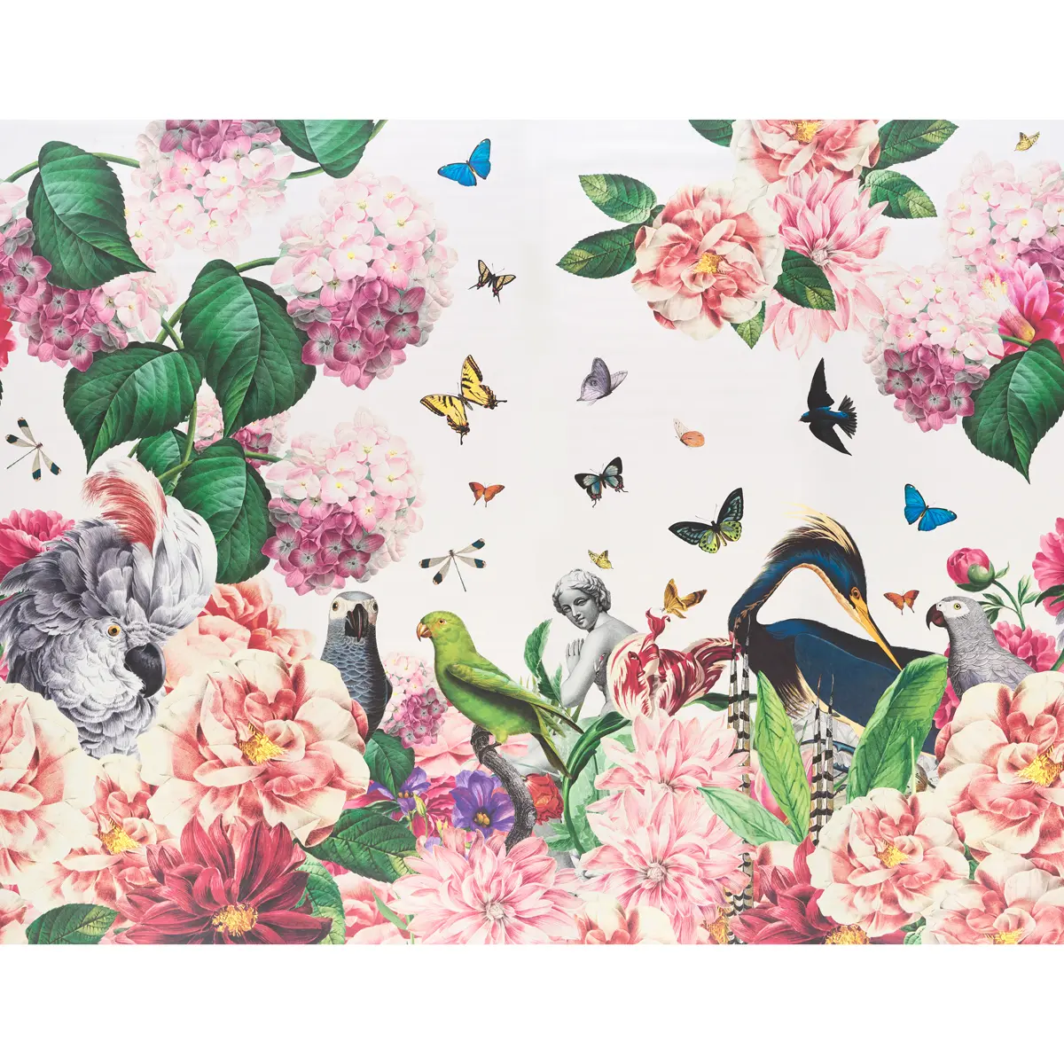 Flores Paradisi 4 Panel Set_ ROSE & PEONY