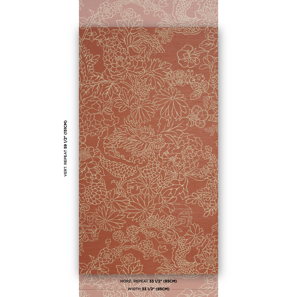CHIANG MAI DRAGON SILHOUETTE RAFFIA_ TERRACOTTA