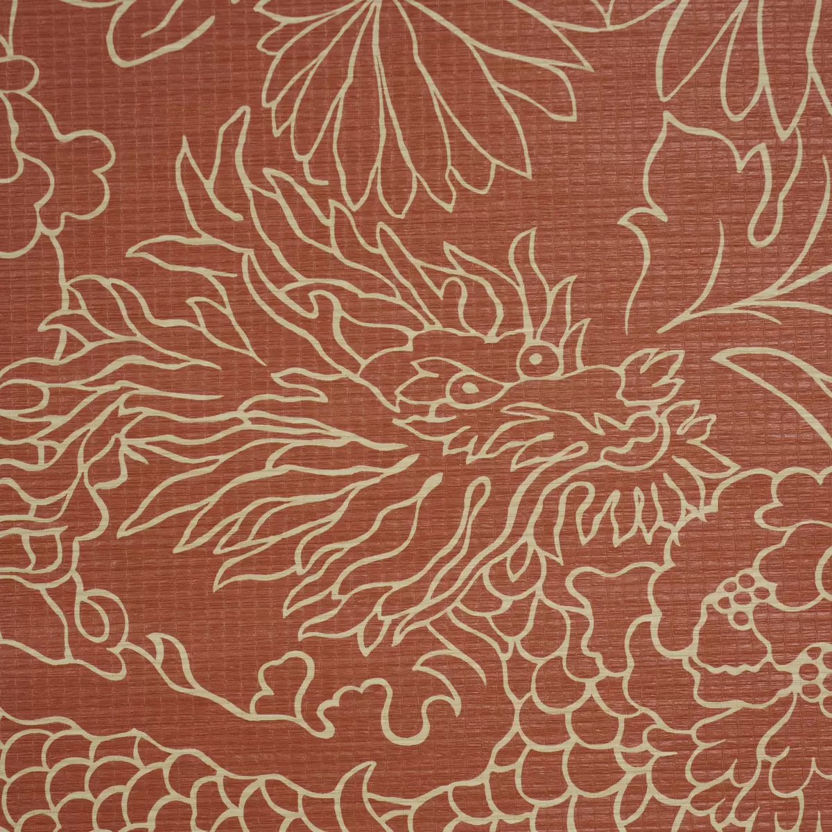 CHIANG MAI DRAGON SILHOUETTE RAFFIA_ TERRACOTTA
