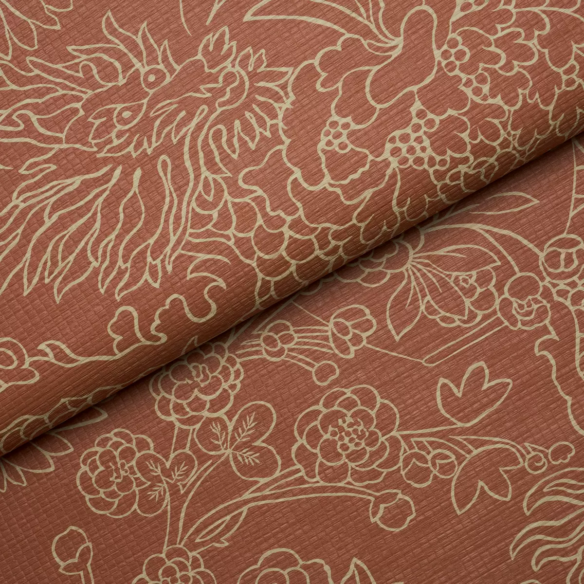 CHIANG MAI DRAGON SILHOUETTE RAFFIA_ TERRACOTTA