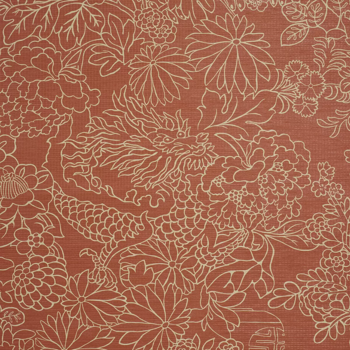 CHIANG MAI DRAGON SILHOUETTE RAFFIA_ TERRACOTTA