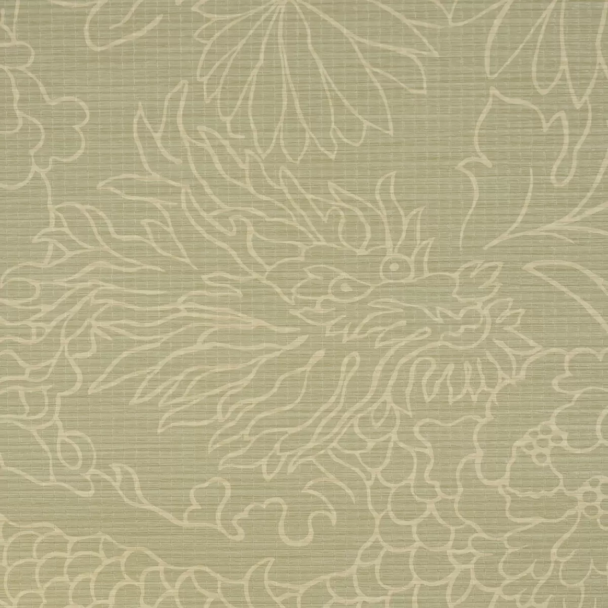 CHIANG MAI DRAGON SILHOUETTE RAFFIA_ SAGE