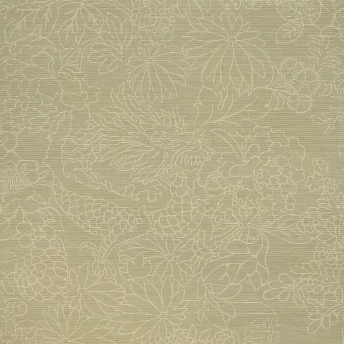 CHIANG MAI DRAGON SILHOUETTE RAFFIA_ SAGE