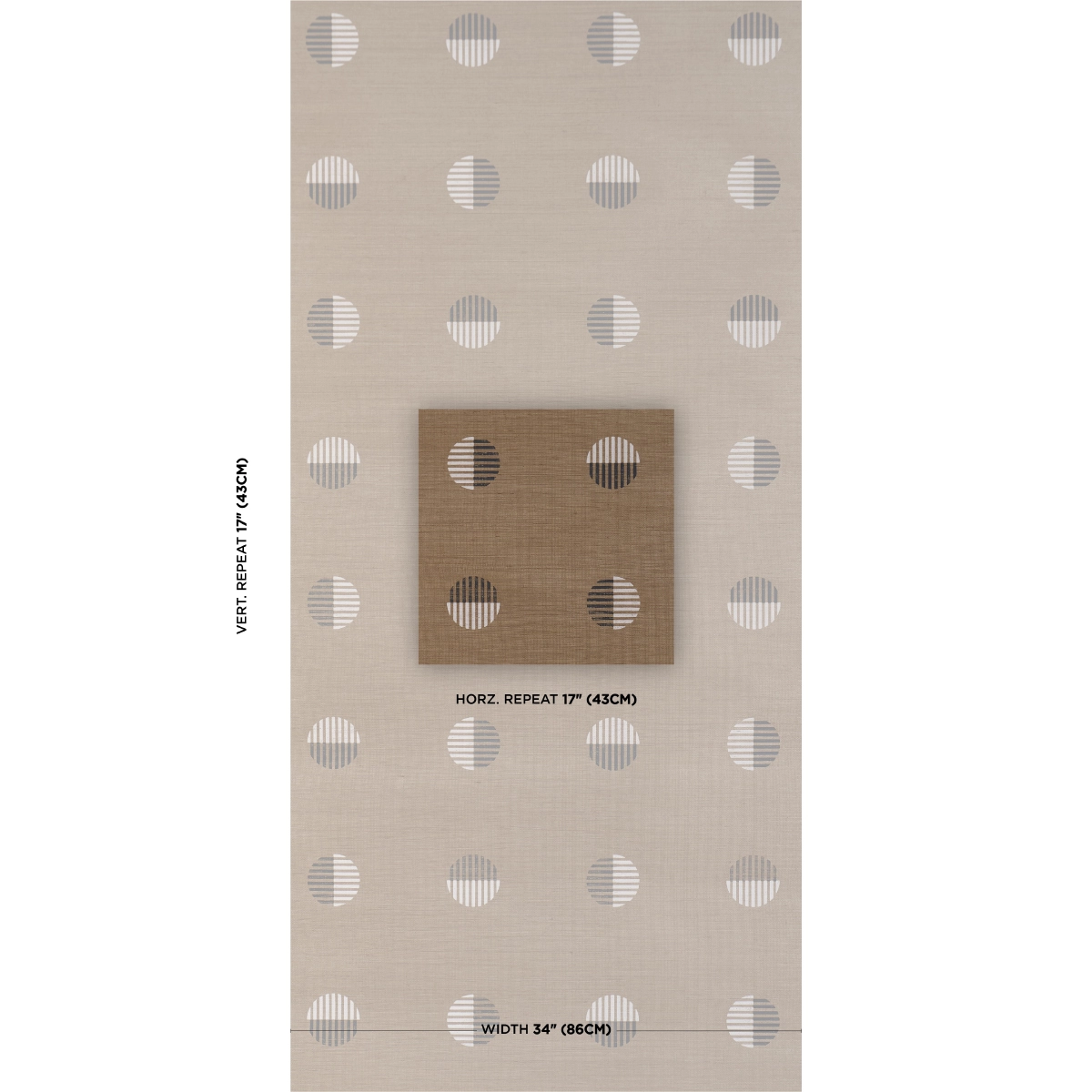 Ando Hand Blocked Sisal_ IVORY & CHARCOAL ON NATURAL