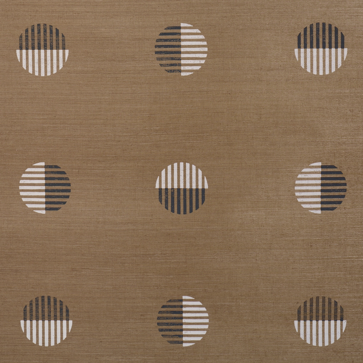 Ando Hand Blocked Sisal_ IVORY & CHARCOAL ON NATURAL