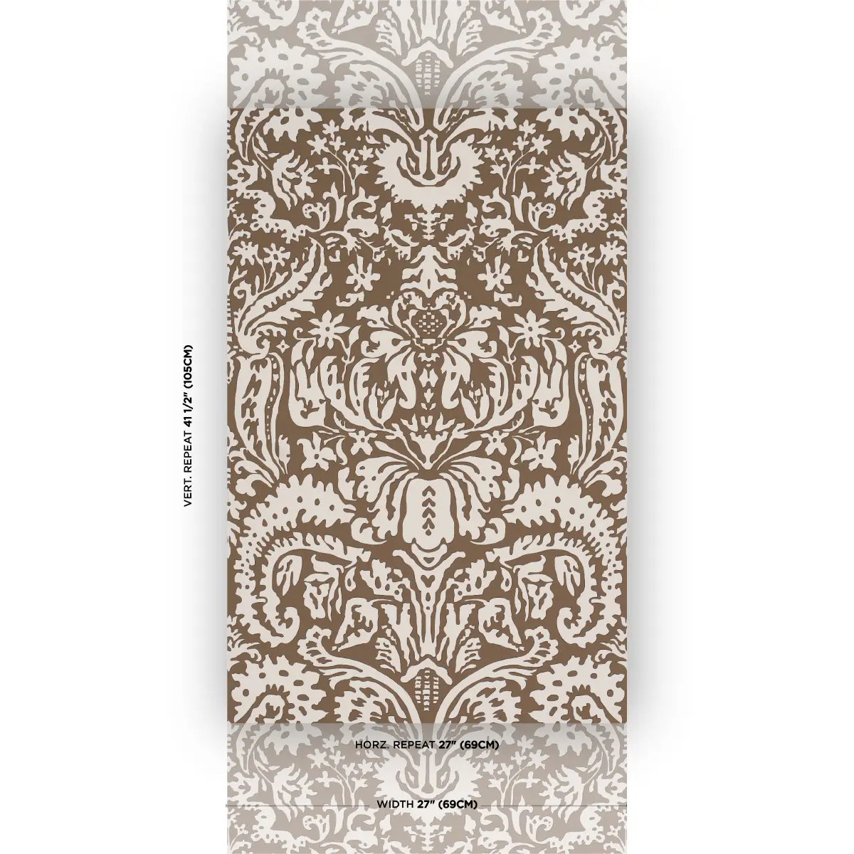 SUFFOLK DAMASK_ BROWN