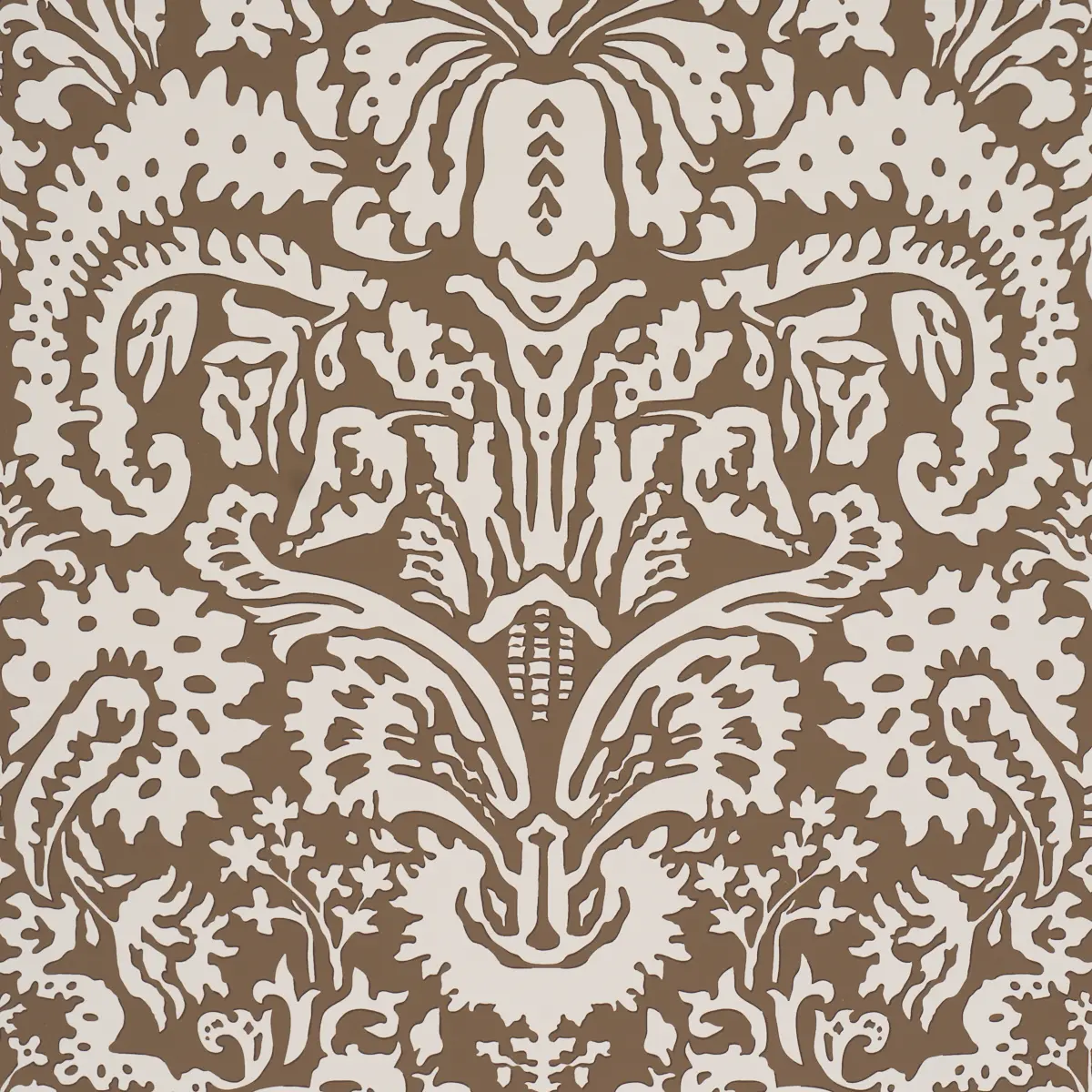 SUFFOLK DAMASK_ BROWN