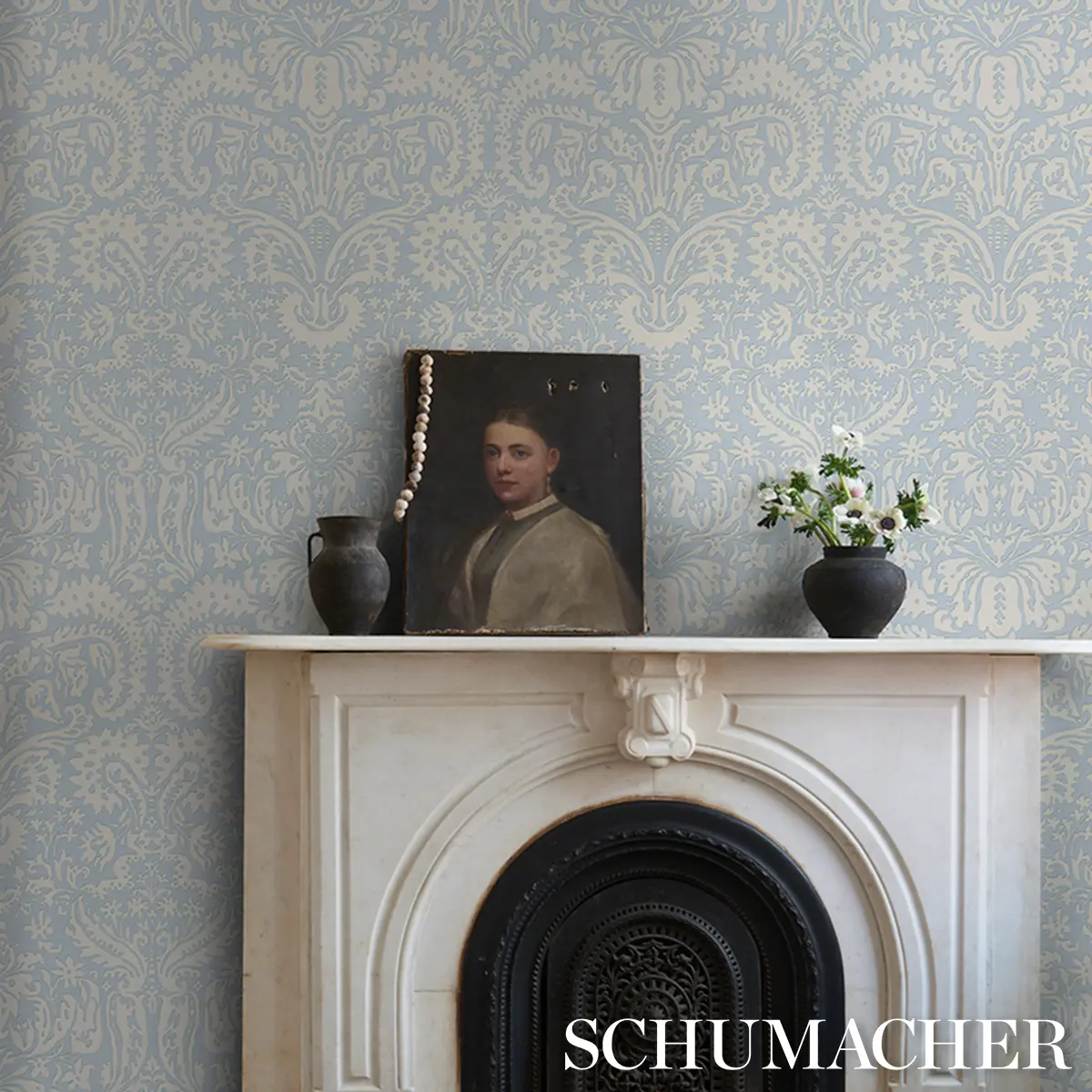 SUFFOLK DAMASK_ BLUE