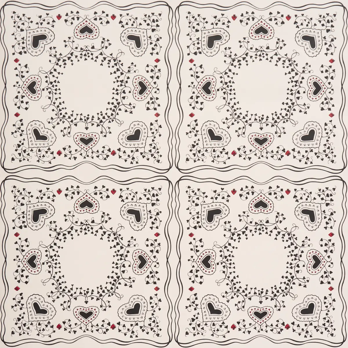 Garden Of Hearts_ BLACK & IVORY