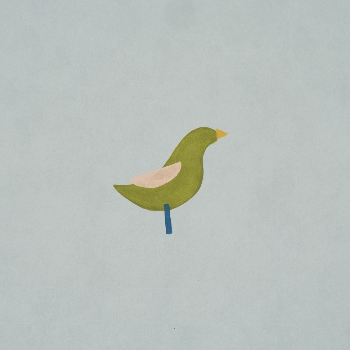 BIRDS PRINT_ GREEN ON SKY
