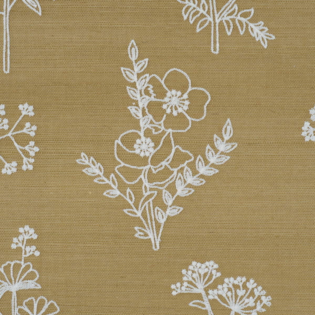 Lisbeth Embroidered Sisal_ OLIVE