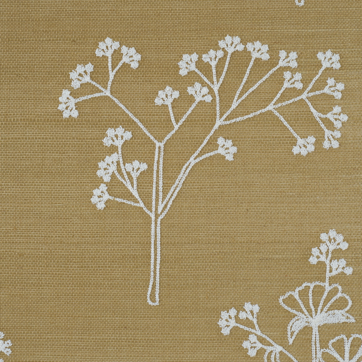 Lisbeth Embroidered Sisal_ OLIVE