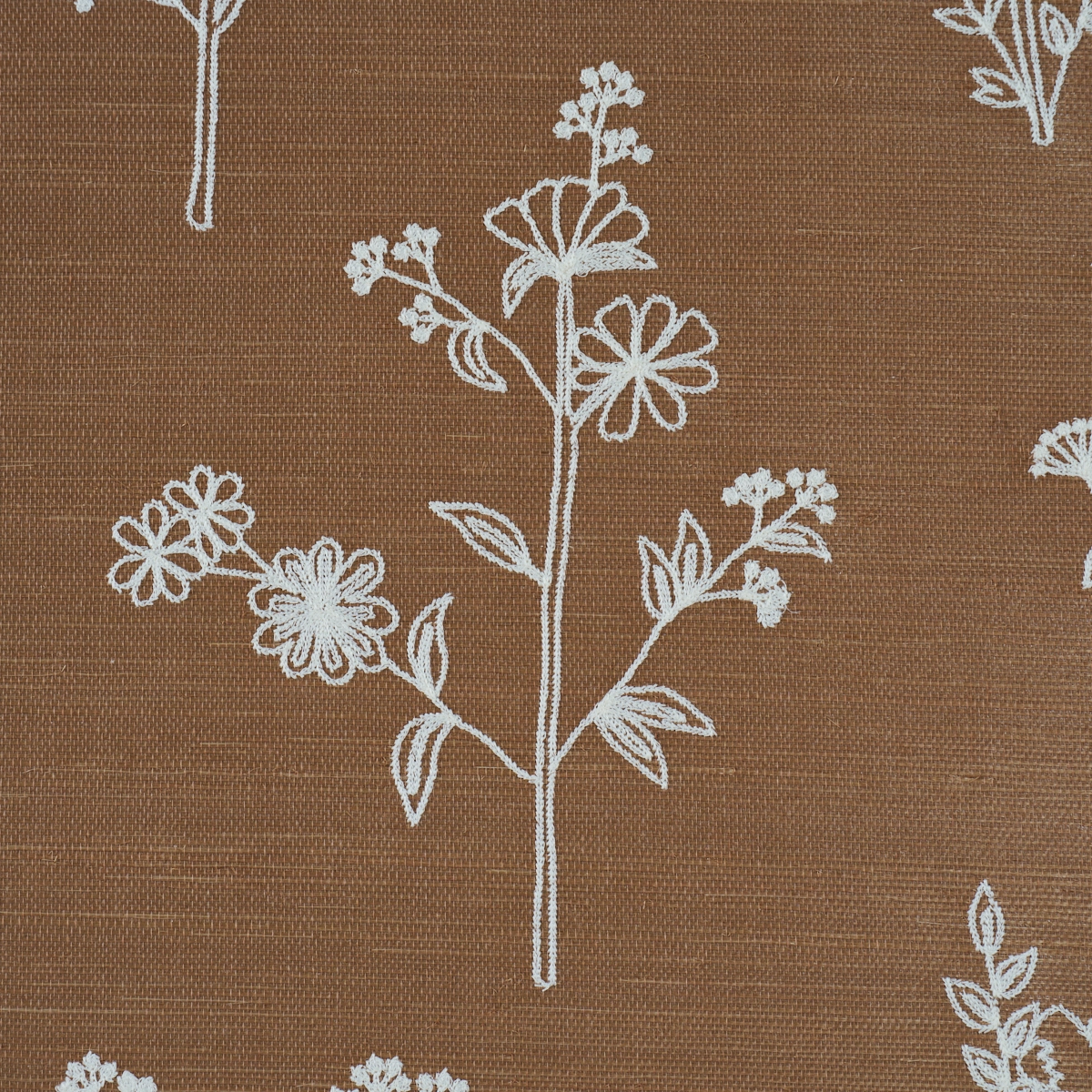 Lisbeth Embroidered Sisal_ BROWN