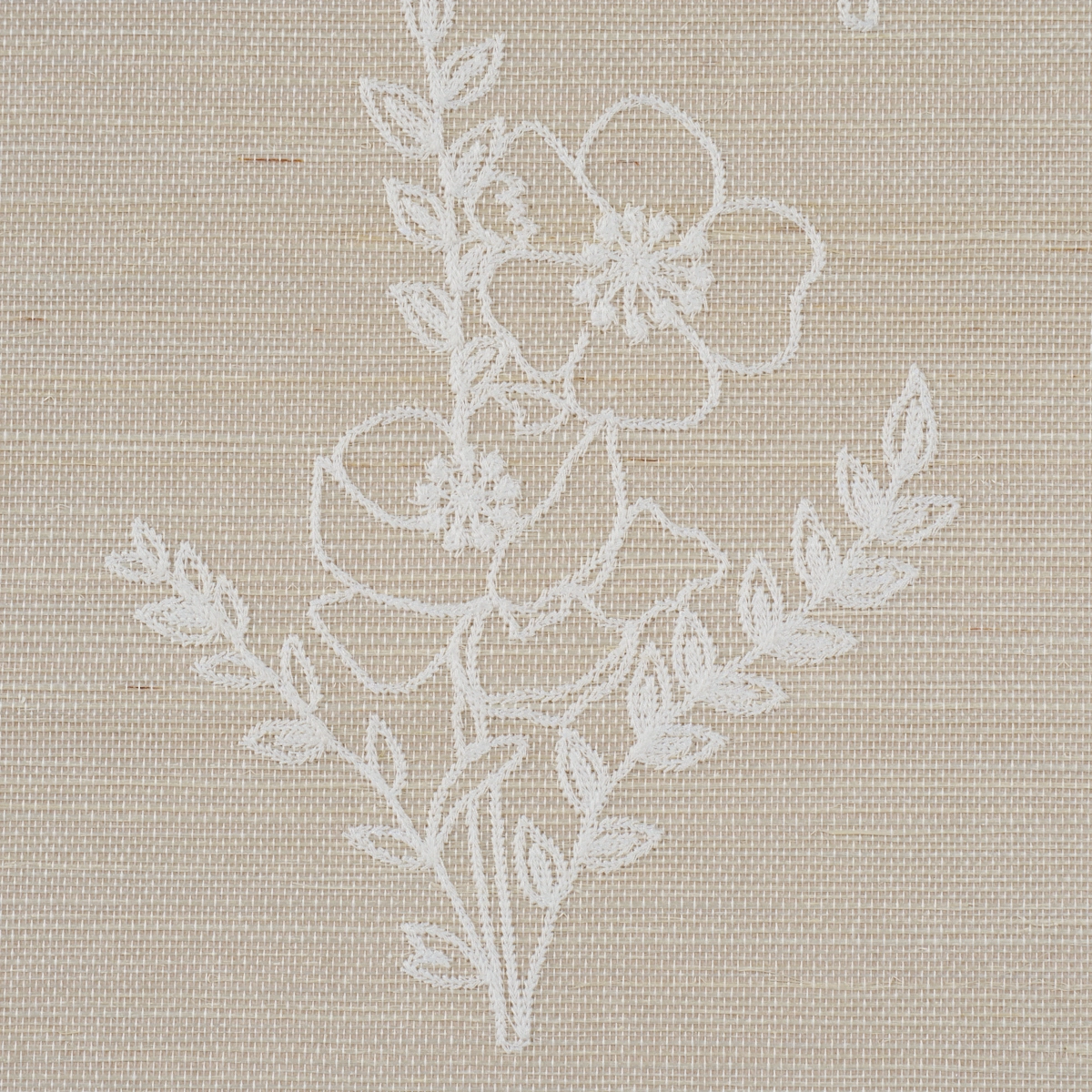 Lisbeth Embroidered Sisal_ PEARL