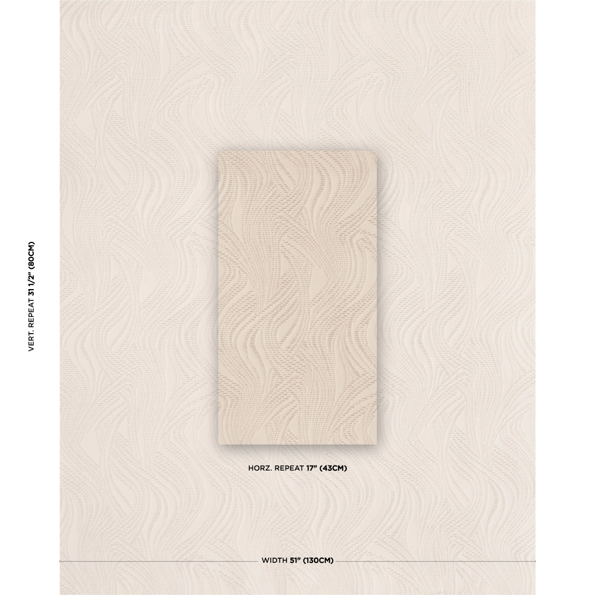 QUILTED WAVES WALLCOVERING_ DUNE