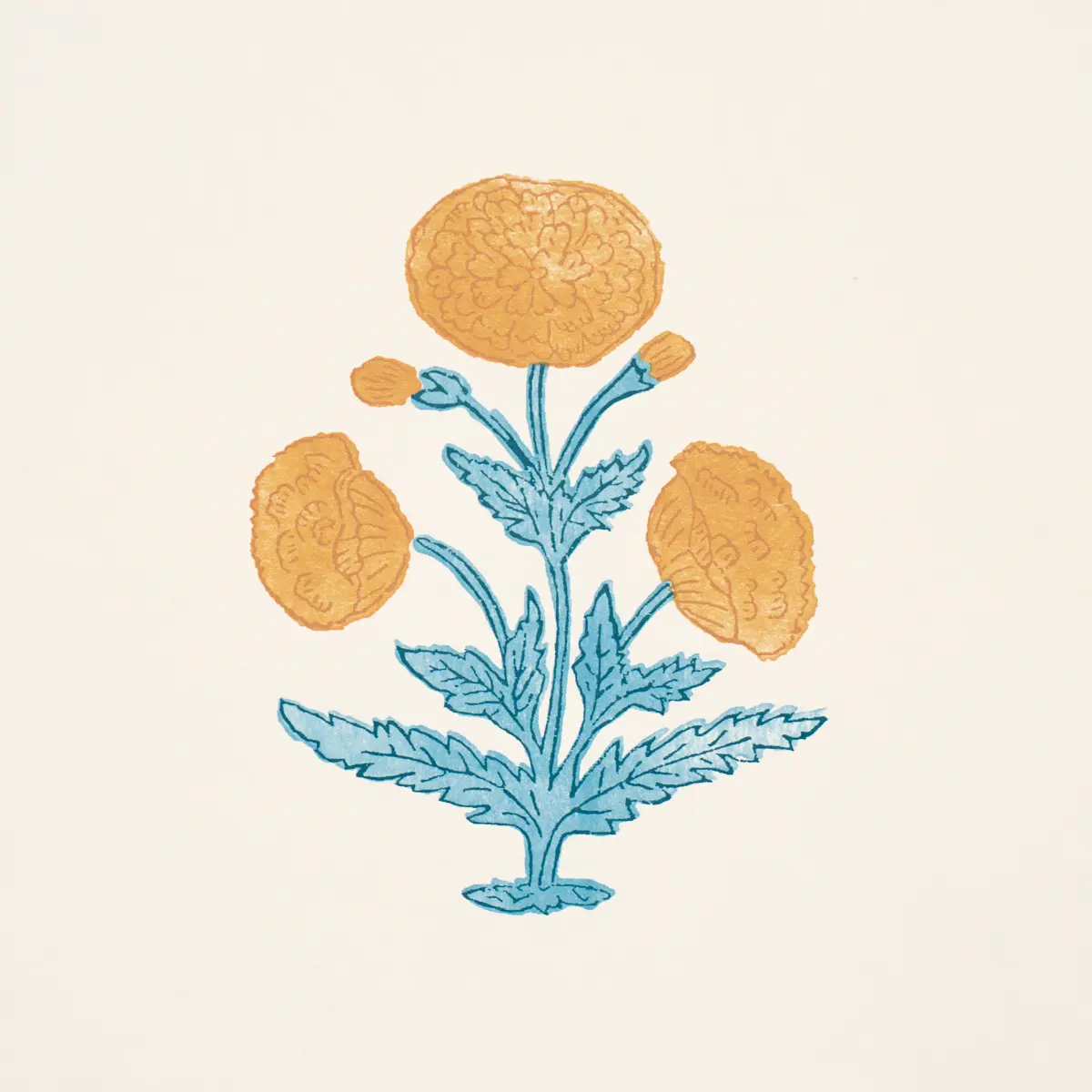 Poppy Print_ MUSTARD & SKY