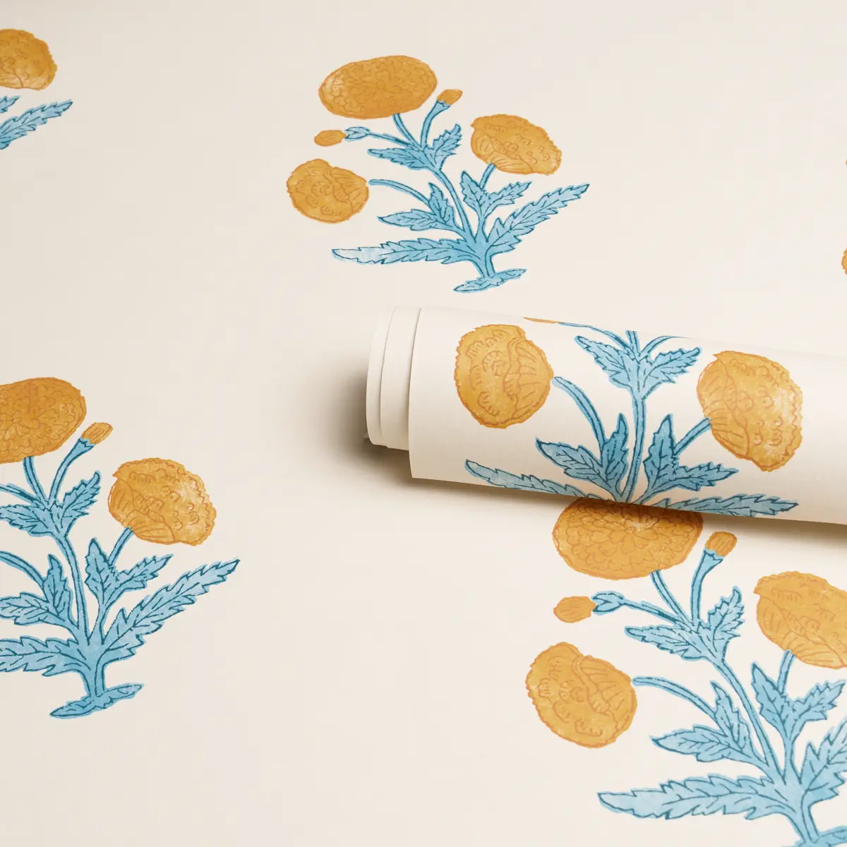 Poppy Print_ MUSTARD & SKY