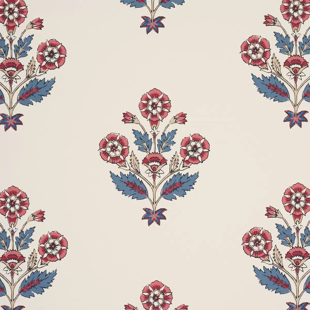 DALILA HAND-SCREEN PRINT_ RED & BLUE