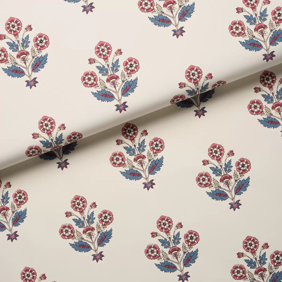 DALILA HAND-SCREEN PRINT_ RED & BLUE
