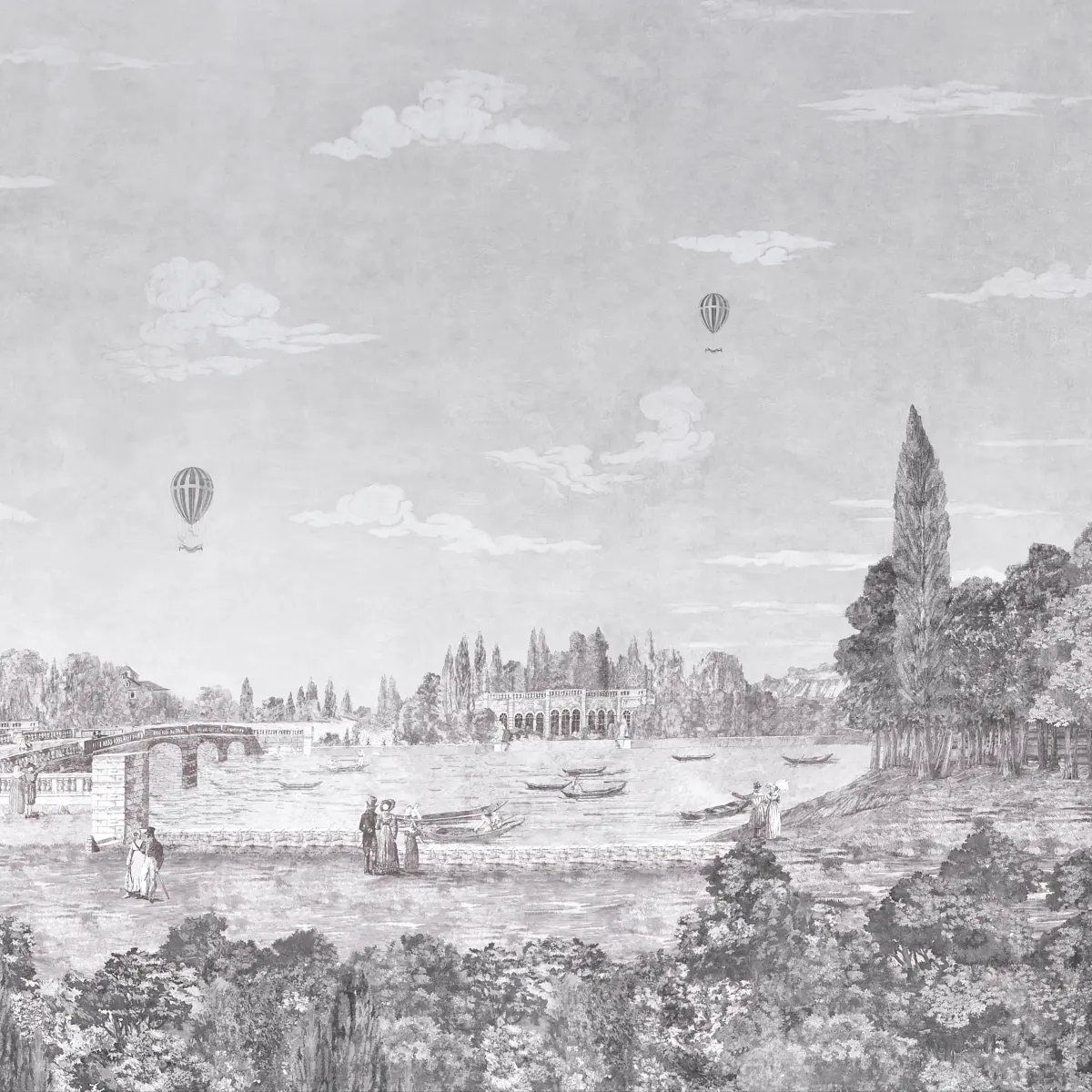 Promenade 4 Panel Set_ GRISAILLE