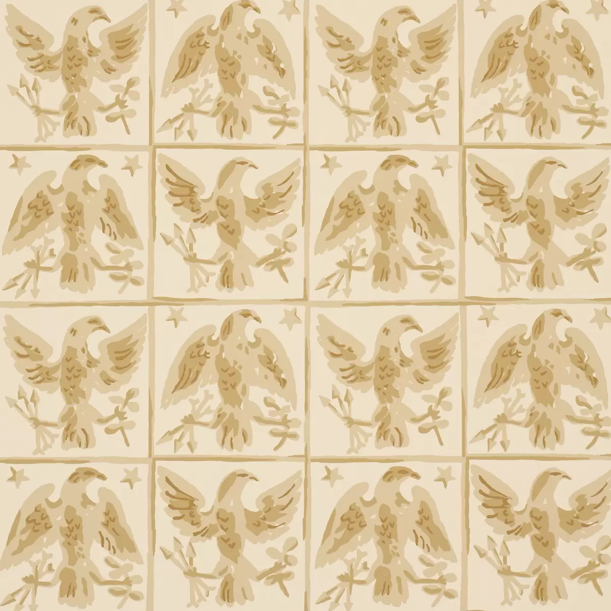 BARTON'S EAGLE HAND PRINT_ YELLOW