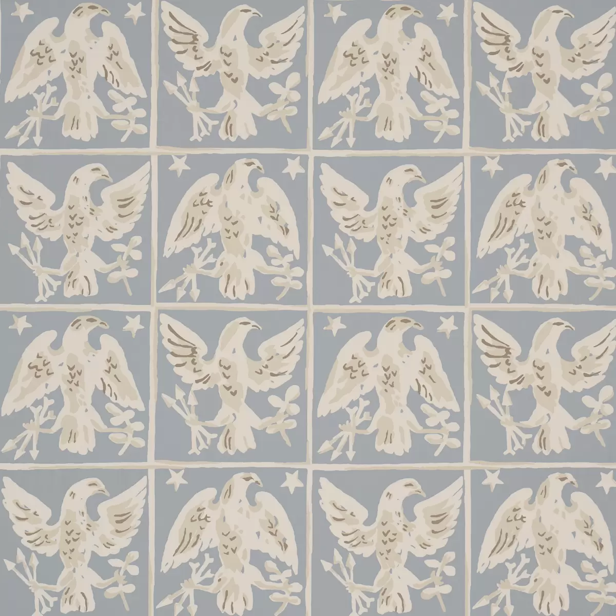 BARTON'S EAGLE HAND PRINT_ BLUE