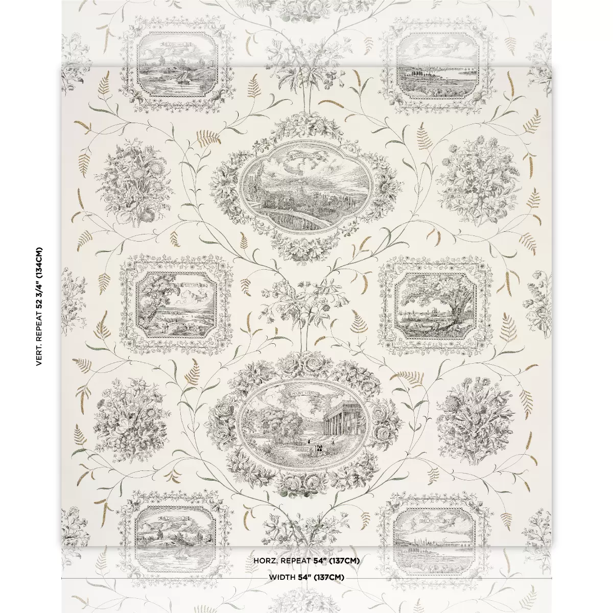 CENTURY SCENIC TOILE_ BLACK