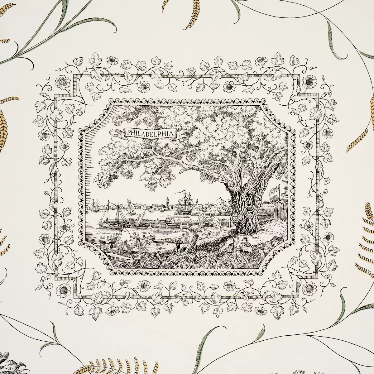 CENTURY SCENIC TOILE_ BLACK