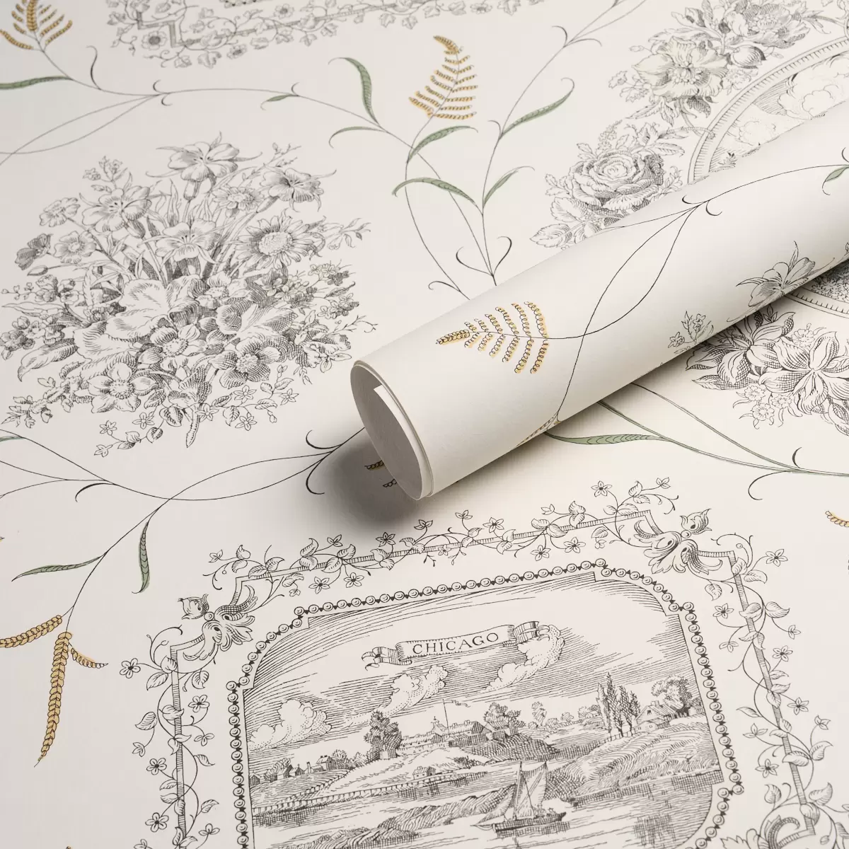 CENTURY SCENIC TOILE_ BLACK