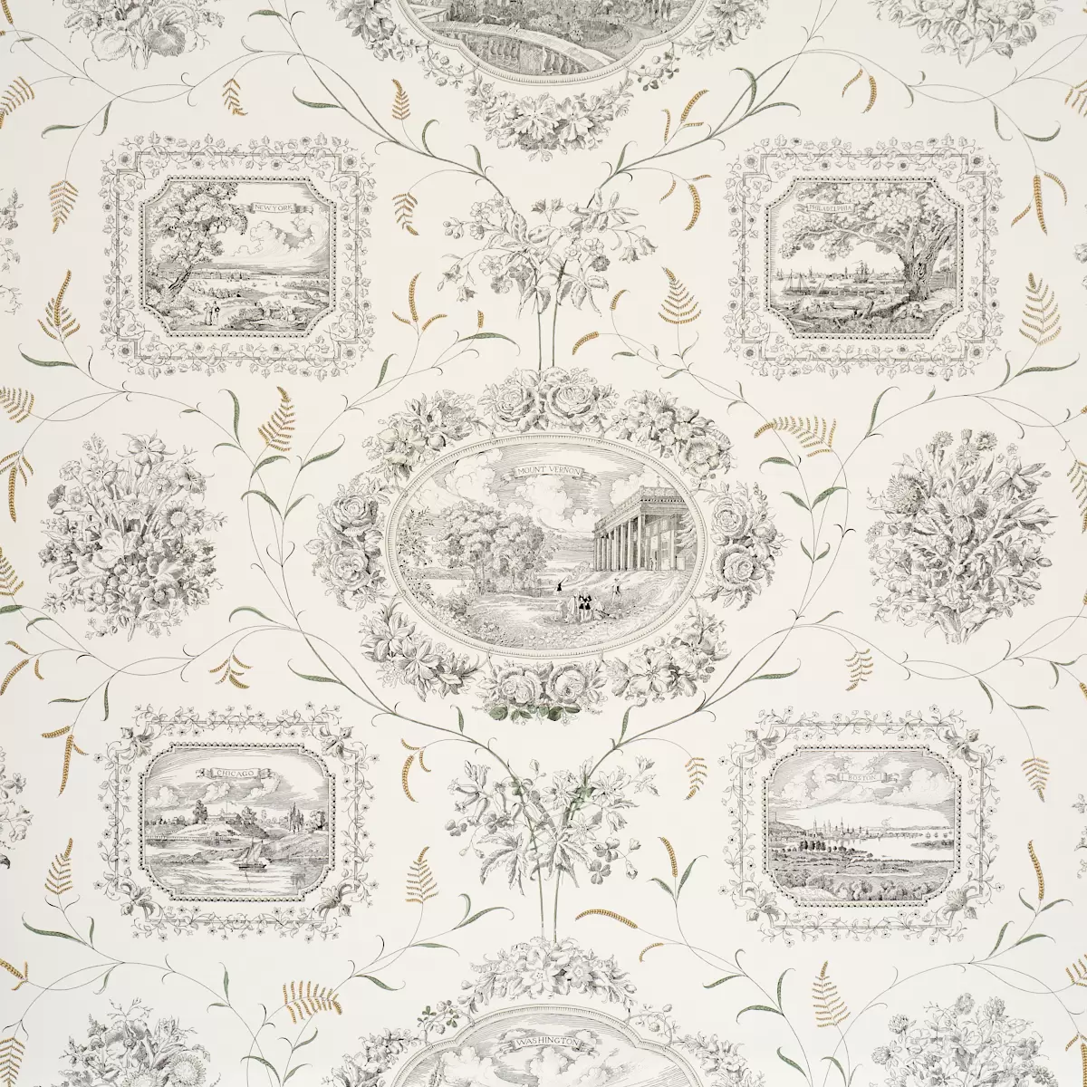 CENTURY SCENIC TOILE_ BLACK