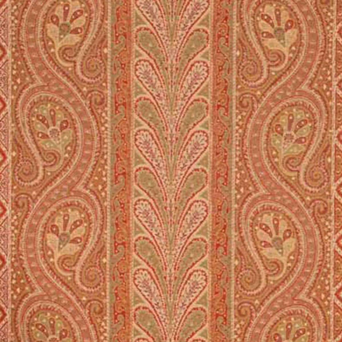 CHATELAINE PAISLEY_ RED/MOSS