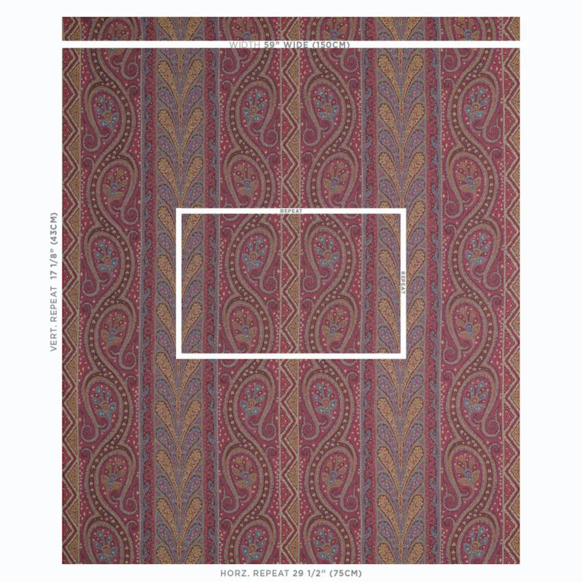 CHATELAINE PAISLEY_ MAGENTA