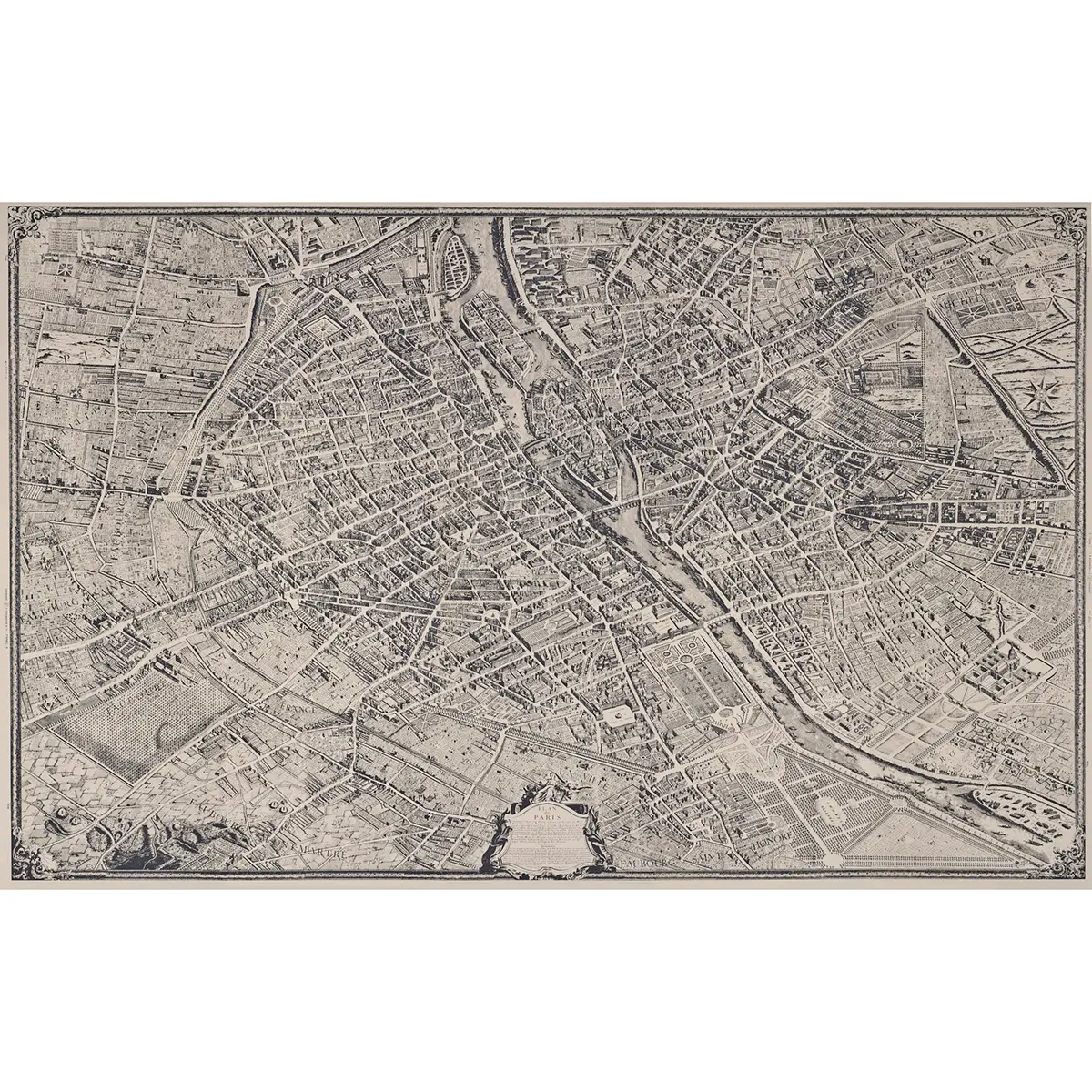 LA CITE PANEL SET_ EBONY ON CREAM
