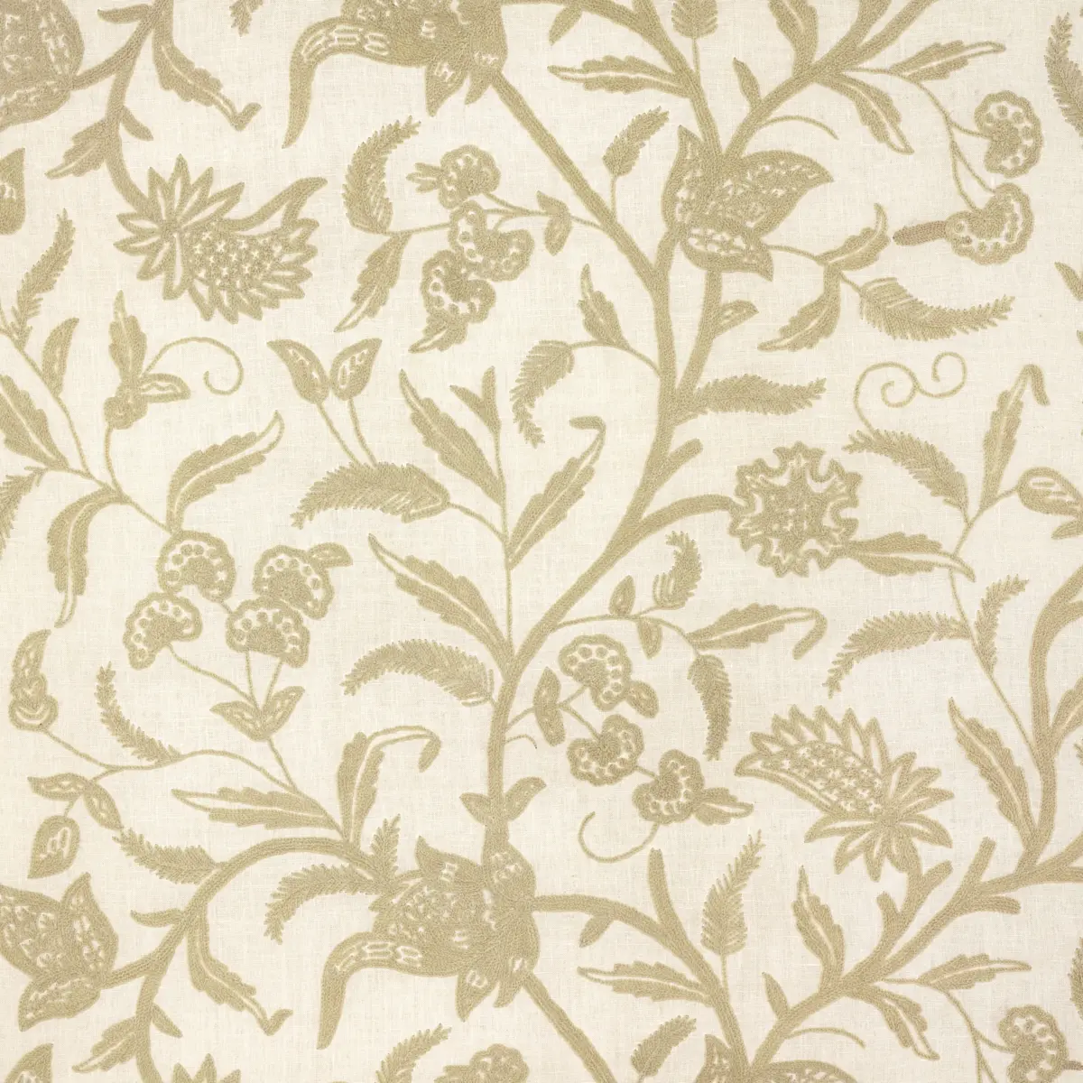 Amagansett Linen Crewel_ ECRU