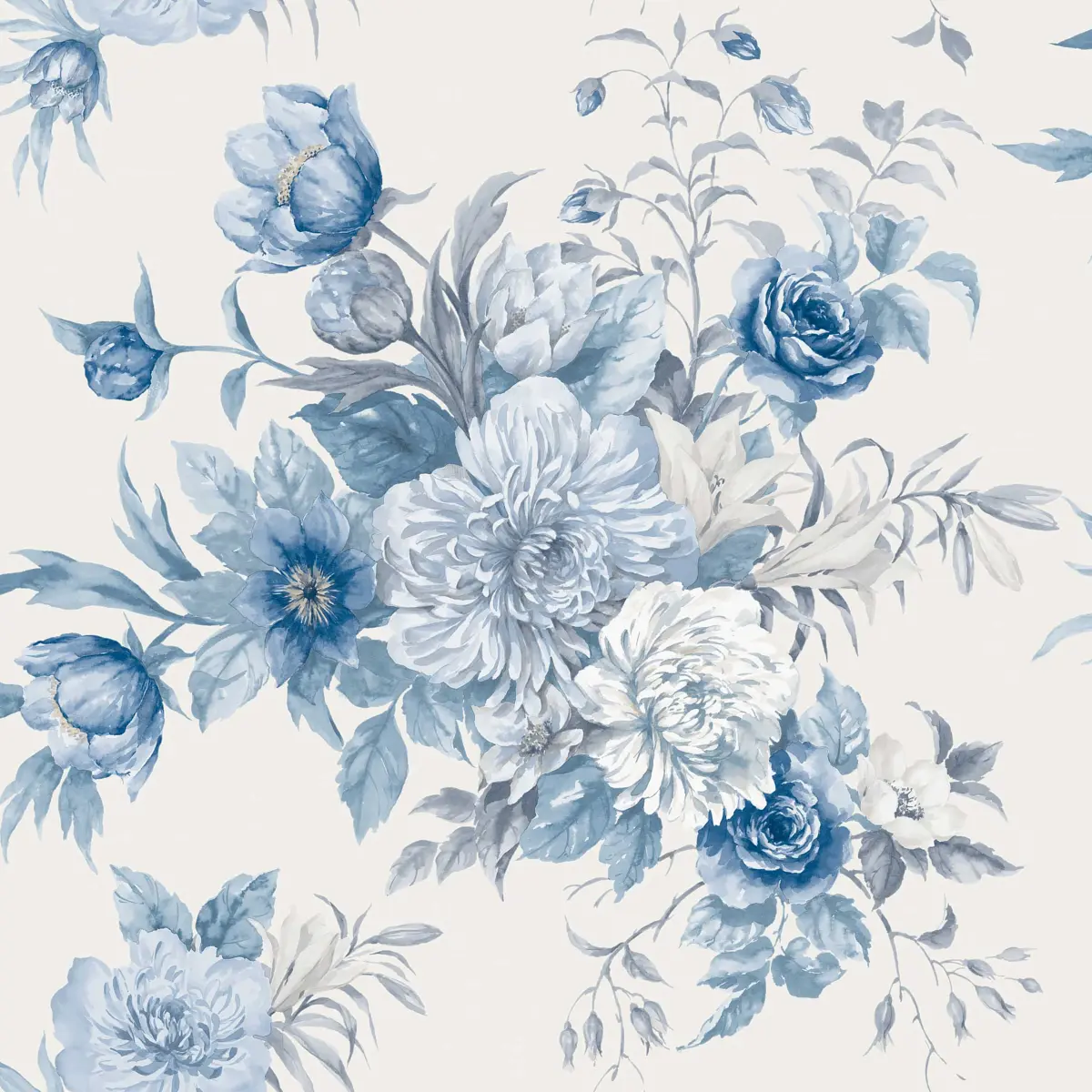 FLORAL CHARM_ BLUE AND WHITE