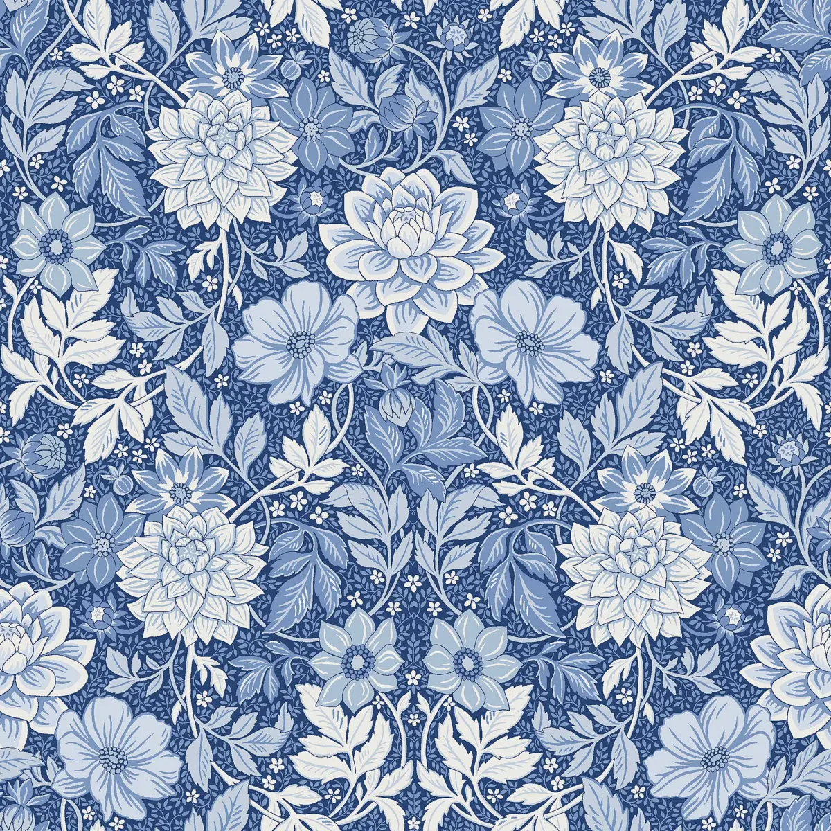 DAHLIA GARDEN_ BLUE AND WHITE