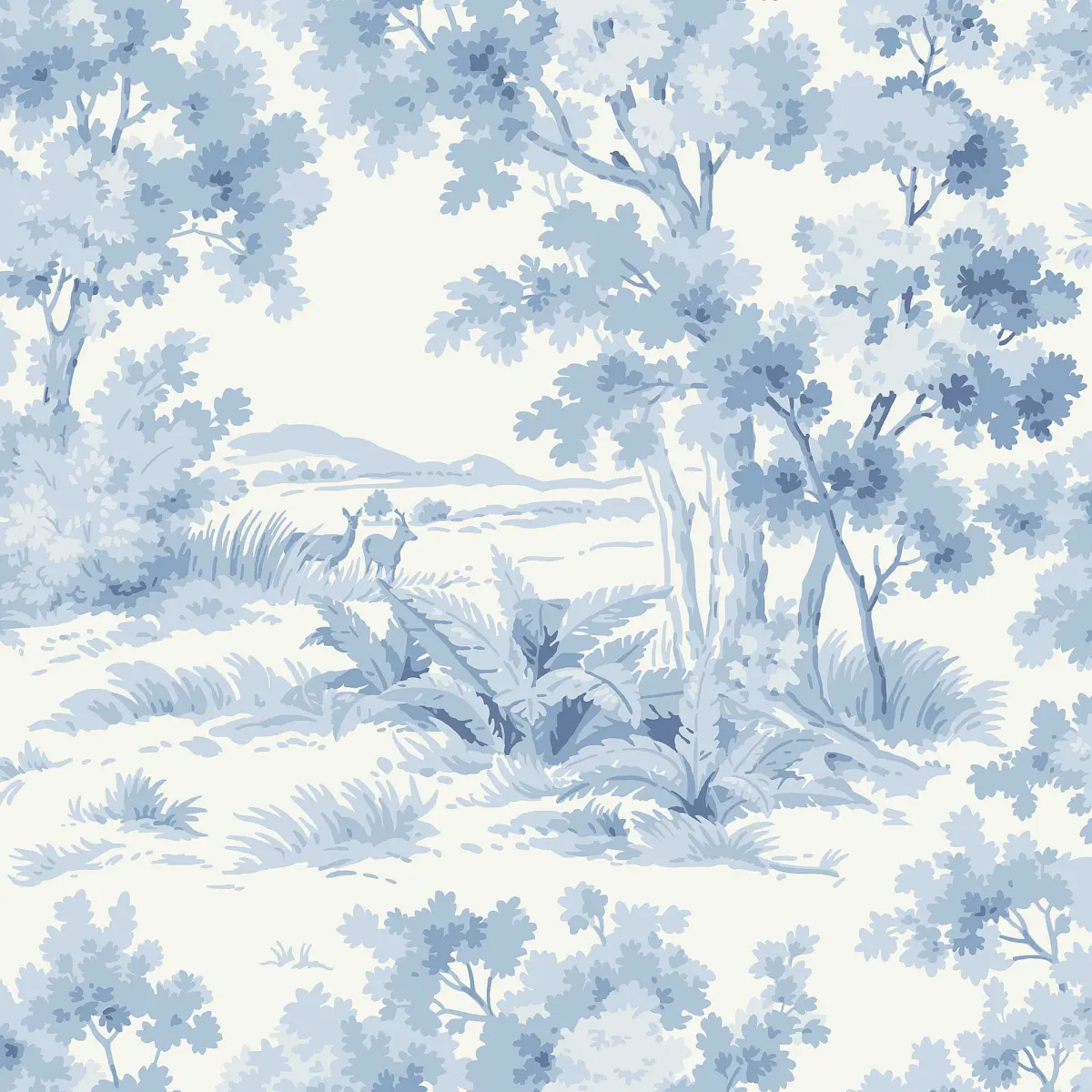 COUNTRYSIDE MORNING_ BLUE AND WHITE
