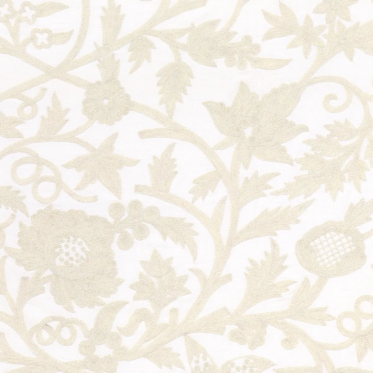 Sissinghurst Crewel_ IVORY