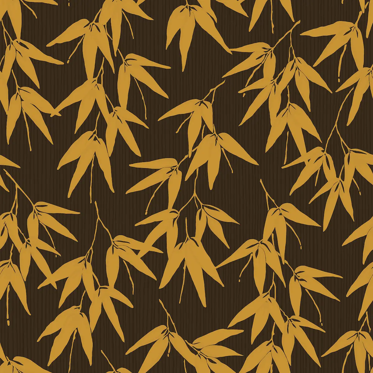 BAMBOO GARDEN_ BROWN AND GOLD
