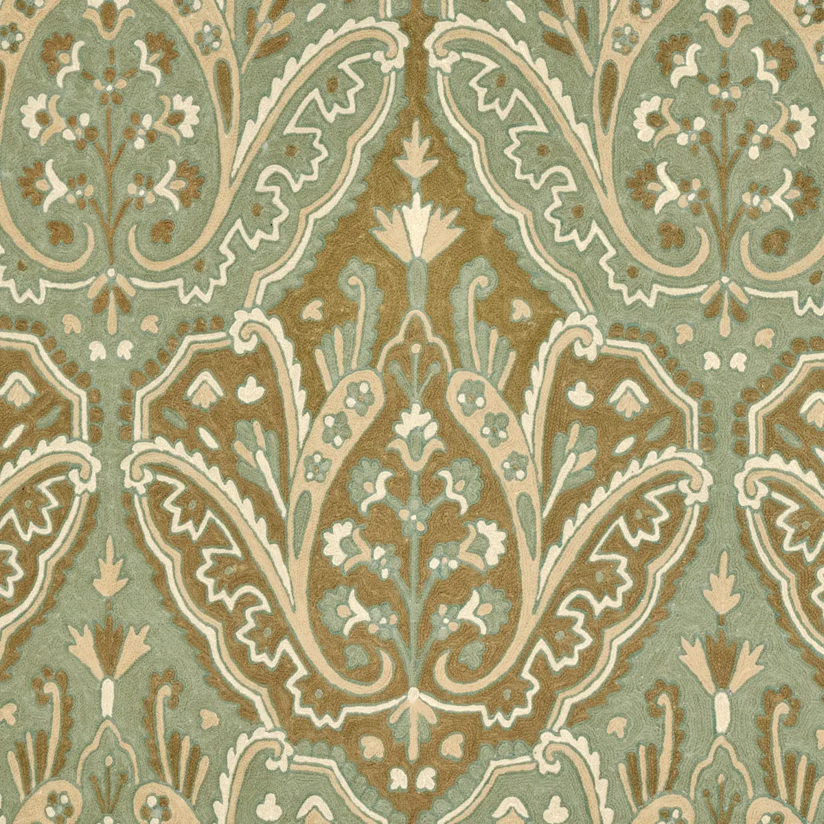 Maharajah Crewel Embroidery_ VERDIGRIS
