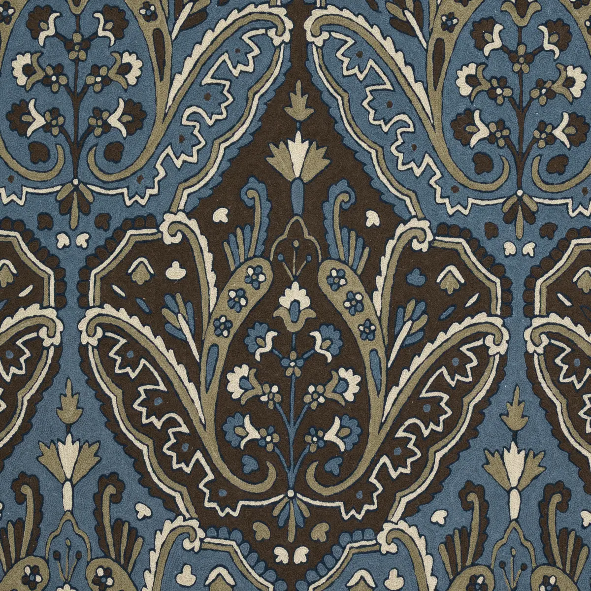 Maharajah Crewel Embroidery_ INDIGO