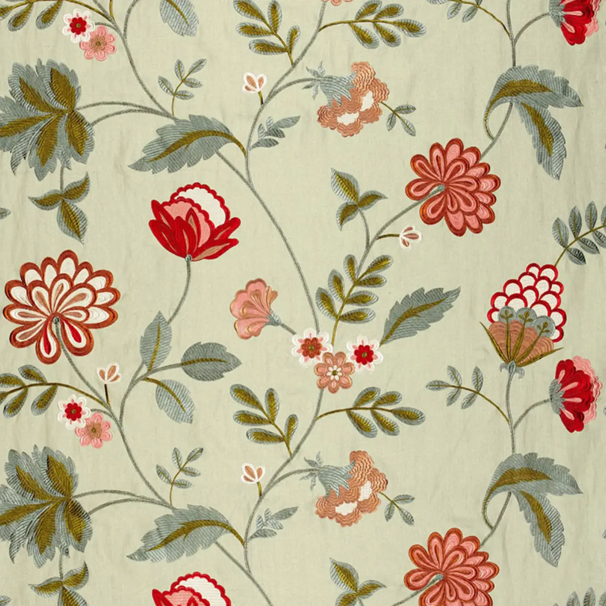 Palampore Embroidery_ CELADON